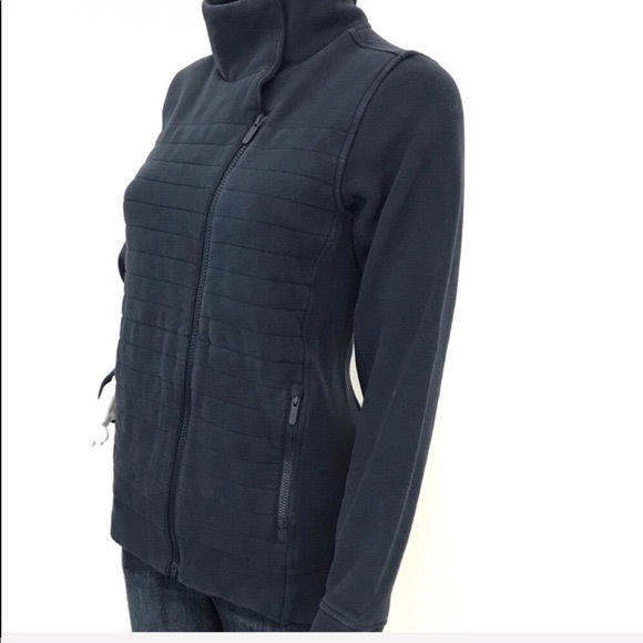 Lululemon diagonal Zip Quilted Moto Fleece Jacket - Picture 2 of 7